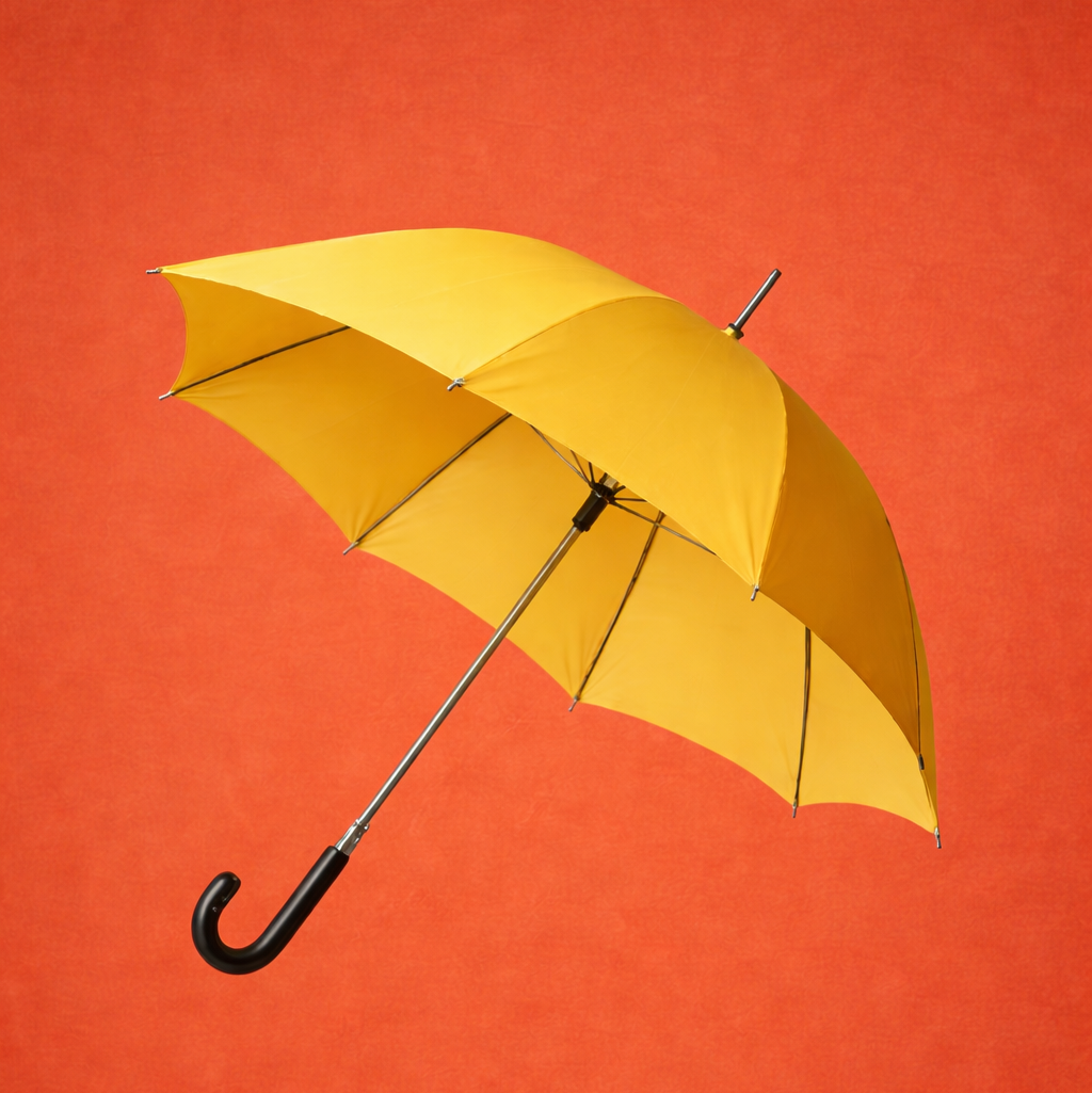 guarda chuva amarelo